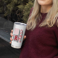 Fight For A Cure HIV AIDS Awareness Tumbler Cup Patriotic Red Ribbon Gift - Wonder Print Shop