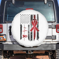 World AIDS Day Spare Tire Cover American Flag Red Ribbon Gift - Wonder Print Shop