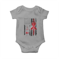 World AIDS Day Baby Onesie American Flag Red Ribbon Gift - Wonder Print Shop