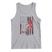 World AIDS Day Tank Top American Flag Red Ribbon Gift - Wonder Print Shop