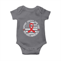Support Educate Care Cure HIV Awareness Month Gift Baby Onesie - Wonder Print Shop