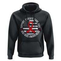 Support Educate Care Cure HIV Awareness Month Gift Hoodie - Wonder Print Shop