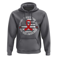Support Educate Care Cure HIV Awareness Month Gift Hoodie - Wonder Print Shop