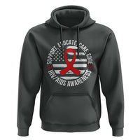 Support Educate Care Cure HIV Awareness Month Gift Hoodie - Wonder Print Shop