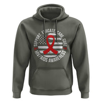 Support Educate Care Cure HIV Awareness Month Gift Hoodie - Wonder Print Shop