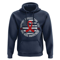Support Educate Care Cure HIV Awareness Month Gift Hoodie - Wonder Print Shop