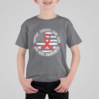 Support Educate Care Cure HIV Awareness Month Gift T Shirt For Kid - Wonder Print Shop