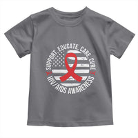Support Educate Care Cure HIV Awareness Month Gift Toddler T Shirt - Wonder Print Shop