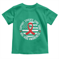 Support Educate Care Cure HIV Awareness Month Gift Toddler T Shirt - Wonder Print Shop