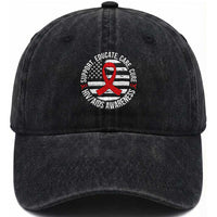 Support Educate Care Cure HIV Awareness Month Gift Washed Cotton Baseball Cap