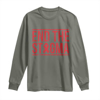 HIV Awareness End The Stigma Long Sleeve Shirt Support Empowerment Gift - Wonder Print Shop