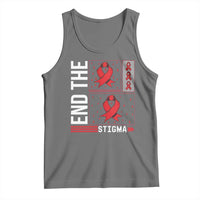 End The Stigma HIV Awareness Tank Top Red Ribbon Gift - Wonder Print Shop
