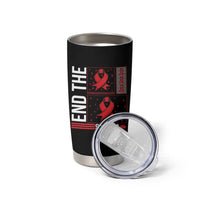 End The Stigma HIV Awareness Tumbler Cup Red Ribbon Gift - Wonder Print Shop