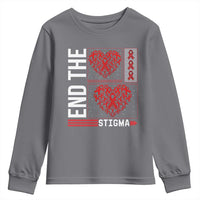 HIV Awareness End The Stigma Youth Sweatshirt World AIDS Day Gift - Wonder Print Shop