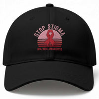 Stop The Stigma HIV Awareness Baseball Cap World AIDS Day Gift