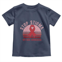 Stop The Stigma HIV Awareness Toddler T Shirt World AIDS Day Gift - Wonder Print Shop