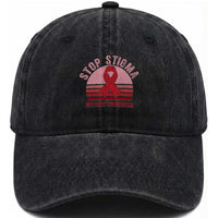 Stop The Stigma HIV Awareness Washed Cotton Baseball Cap World AIDS Day Gift