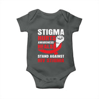Stigma Hurts Awareness Heals Baby Onesie HIV Awareness Red Ribbon Support Gift - Wonder Print Shop