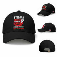 Stigma Hurts Awareness Heals Baseball Cap HIV Awareness Red Ribbon Support Gift