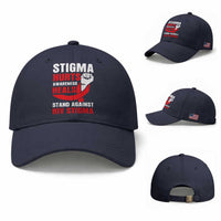 Stigma Hurts Awareness Heals Baseball Cap HIV Awareness Red Ribbon Support Gift