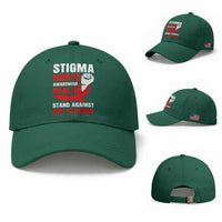 Stigma Hurts Awareness Heals Baseball Cap HIV Awareness Red Ribbon Support Gift