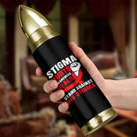 Stigma Hurts Awareness Heals Bullet Tumbler HIV Awareness Red Ribbon Support Gift - Wonder Print Shop