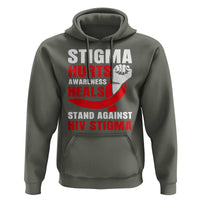 Stigma Hurts Awareness Heals Hoodie HIV Awareness Red Ribbon Support Gift - Wonder Print Shop