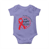 HIV Awareness Red Ribbon Support Gift Baby Onesie We Fight Together - Wonder Print Shop