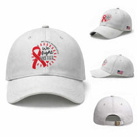 HIV Awareness Red Ribbon Support Gift Baseball Cap We Fight Together