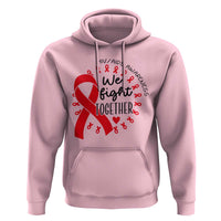 HIV Awareness Red Ribbon Support Gift Hoodie We Fight Together - Wonder Print Shop
