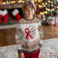 HIV Awareness Red Ribbon Support Gift Ugly Christmas Sweater We Fight Together - Wonder Print Shop