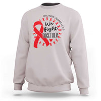 HIV Awareness Red Ribbon Support Gift Sweatshirt We Fight Together - Wonder Print Shop