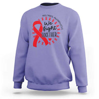 HIV Awareness Red Ribbon Support Gift Sweatshirt We Fight Together - Wonder Print Shop