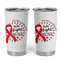 HIV Awareness Red Ribbon Support Gift Tumbler Cup We Fight Together - Wonder Print Shop