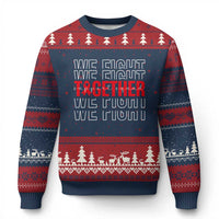 We Fight Together Support Squad HIV Awareness Gift Ugly Christmas Sweater - Wonder Print Shop