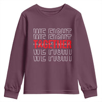 We Fight Together Support Squad HIV Awareness Gift Youth Sweatshirt - Wonder Print Shop