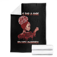 Hope For A Cure HIV Awareness Throw Blanket Support Squad Gift - Wonder Print Shop