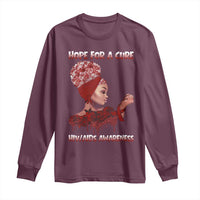 Hope For A Cure HIV Awareness Long Sleeve Shirt Support Squad Gift - Wonder Print Shop
