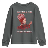 Hope For A Cure HIV Awareness Youth Sweatshirt Support Squad Gift - Wonder Print Shop