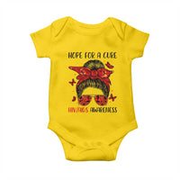 Hope For A Cure HIV Awareness Baby Onesie Strong Woman Red Ribbon Gift - Wonder Print Shop