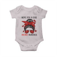 Hope For A Cure HIV Awareness Baby Onesie Strong Woman Red Ribbon Gift - Wonder Print Shop