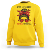 Hope For A Cure HIV Awareness Sweatshirt Strong Woman Red Ribbon Gift - Wonder Print Shop