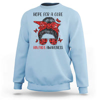 Hope For A Cure HIV Awareness Sweatshirt Strong Woman Red Ribbon Gift - Wonder Print Shop