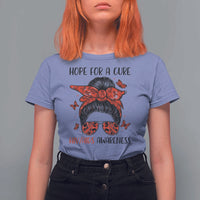 Hope For A Cure HIV Awareness T Shirt For Women Strong Woman Red Ribbon Gift - Wonder Print Shop