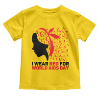 I Wear Red For World AIDS Day Toddler T Shirt HIV Awareness Dragonfly Support Gift - Wonder Print Shop