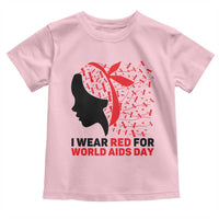 I Wear Red For World AIDS Day Toddler T Shirt HIV Awareness Dragonfly Support Gift - Wonder Print Shop