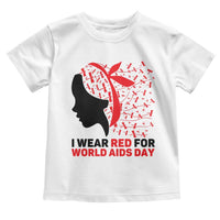 I Wear Red For World AIDS Day Toddler T Shirt HIV Awareness Dragonfly Support Gift - Wonder Print Shop