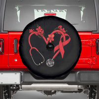 Healthcare Hero HIV Awareness Spare Tire Cover Red Ribbon Support Gift - Wonder Print Shop