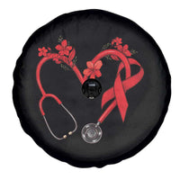 Healthcare Hero HIV Awareness Spare Tire Cover Red Ribbon Support Gift - Wonder Print Shop