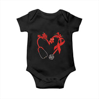 Healthcare Hero HIV Awareness Baby Onesie Red Ribbon Support Gift - Wonder Print Shop